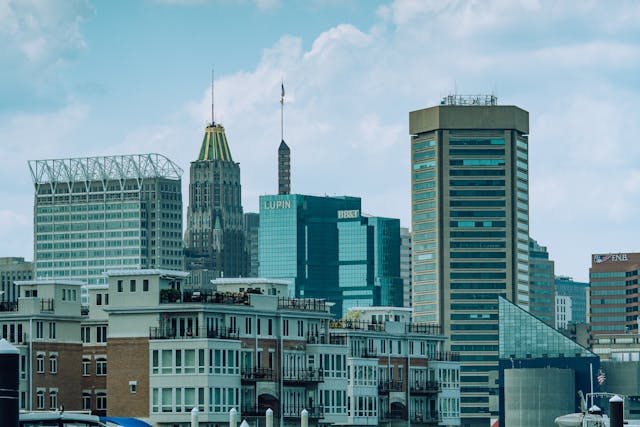 Baltimore city skyline during the day